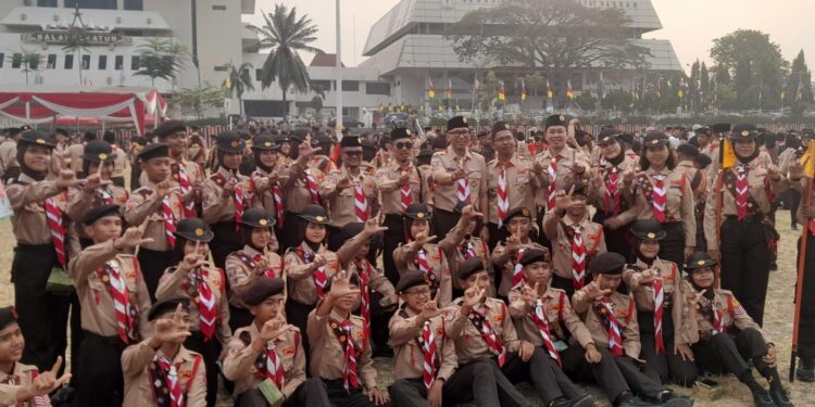 Gubernur Lampung Lepas 598 Pramuka Ikuti Jamnas XII 2026