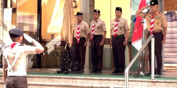 Penyerahan dan Penerimaan Panji Gerakan Pendidikan Kepanduan Praja Muda Karana