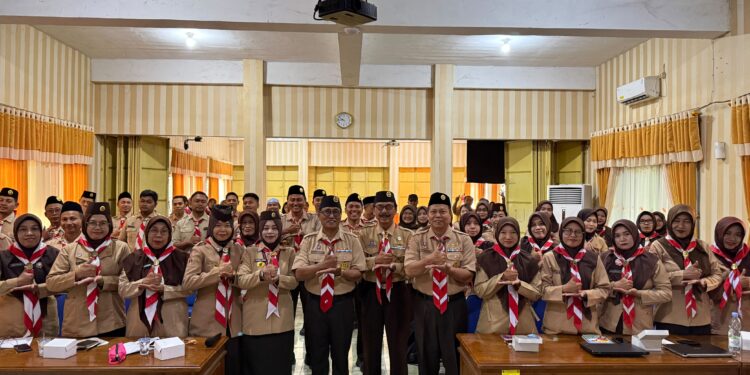 Kobarkan Semangat Hari Pramuka Ke-65, Kwarran Gubug Gelar Kursus Orientasi Singkat Kamabigus Di Sman 1 Gubug