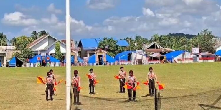 Gerak Penuh Semangat! Penggalang SD Inpres 3/77 Masago Tampil Apik di Lomba Tari Kreasi Semaphore