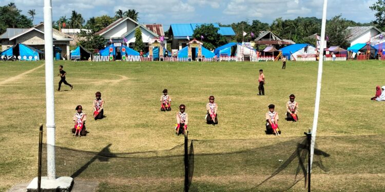 Gerak Penuh Semangat! Penggalang SD Inpres 3/77 Masago Tampil Apik di Lomba Tari Kreasi Semaphore
