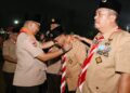 Bupati Banyumas Sadewo Tri Lastiono Terima Lencana Melati di Hari Pramuka ke-65