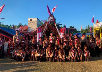 Tunjukkan Jiwa Pramuka, Gudep 04.059–04.060 MI Arrahman Pajekko Meriahkan HUT Pramuka ke-65