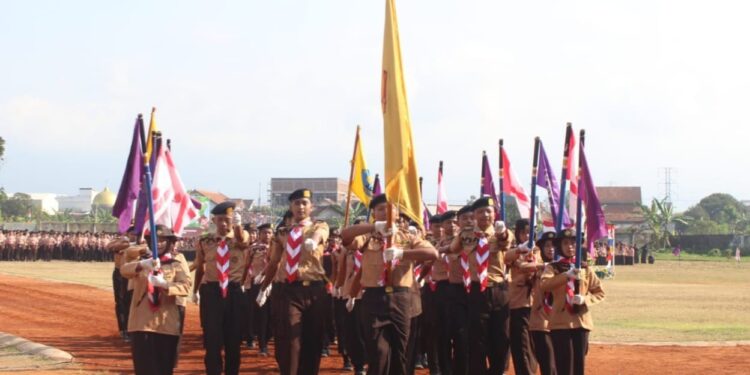 Pasukara MAN 2 Banyumas, Sukses Kibarkan Bendera Peringatan Hari Pramuka Ke- 65