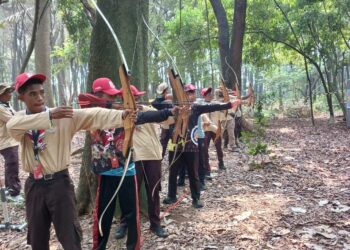 Asah Ketangkasan dan Konsentrasi, Peserta Jamnas XII Ikuti Kegiatan Memanah
