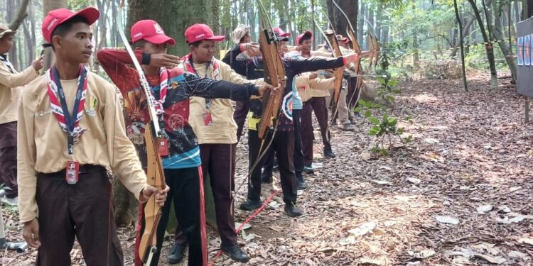 Asah Ketangkasan dan Konsentrasi, Peserta Jamnas XII Ikuti Kegiatan Memanah