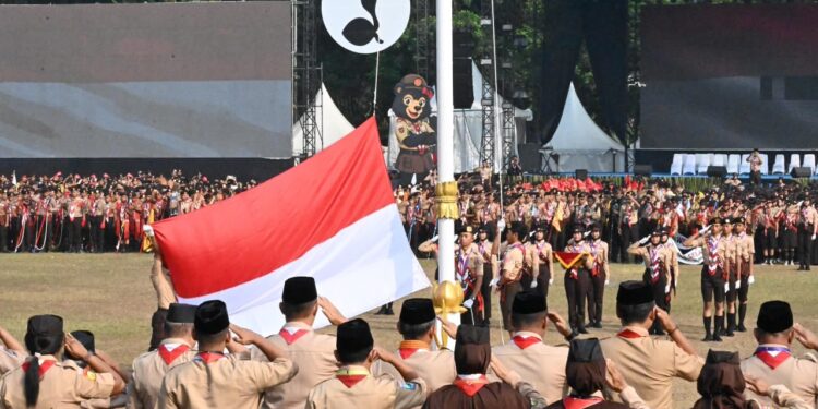 Dari Khidmat ke Meriah! 19.833 Pramuka Jamnas XII Rayakan Kemerdekaan dengan Ragam Budaya Nusantara