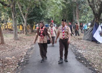 Ketua Kwarda Jambi Kunjungi Tenda Peserta Jamnas XII 2026, Pastikan Kesehatan Kontingen Terjaga