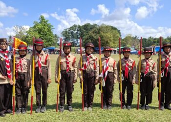 Pramuka Penggalang Gudep 17.016 Pangkalan SD Inpres 3/77 Masago Mantapkan Langkah di LT-II dan Upacara Hari Pramuka ke-65