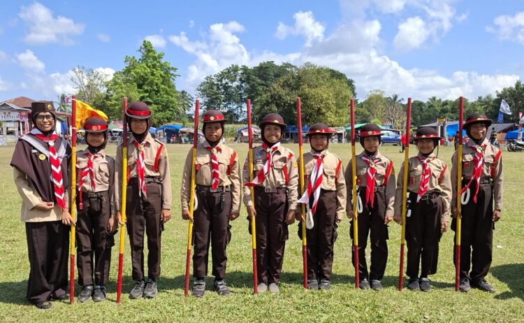 Pramuka Penggalang Gudep 17.016 Pangkalan SD Inpres 3/77 Masago Mantapkan Langkah di LT-II dan Upacara Hari Pramuka ke-65
