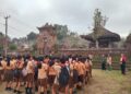 Bulan Bakti Pramuka Ke-65 di Gianyar, Ratusan Anggota Gelar Aksi Resik Daur Ulang Sampah Plastik