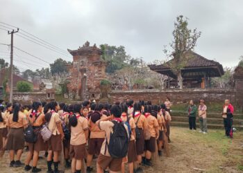 Bulan Bakti Pramuka Ke-65 di Gianyar, Ratusan Anggota Gelar Aksi Resik Daur Ulang Sampah Plastik
