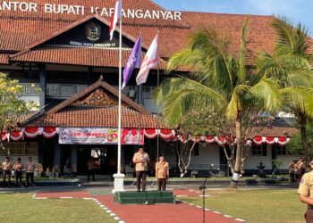 Kwarcab Karanganyar Gelar Upacara Hari Pramuka ke-65