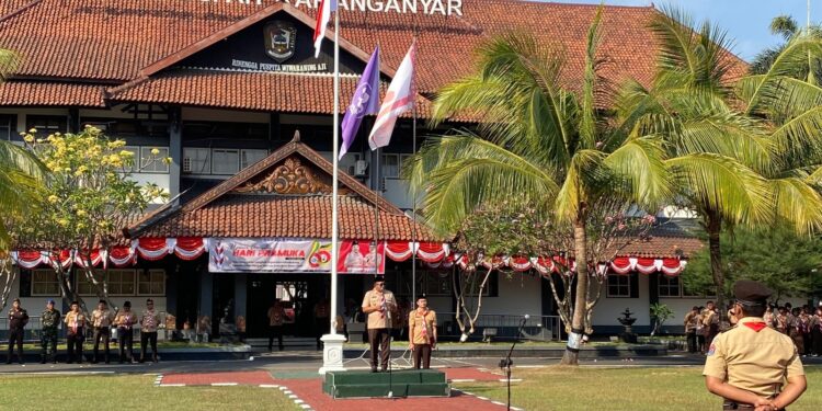 Kwarcab Karanganyar Gelar Upacara Hari Pramuka ke-65