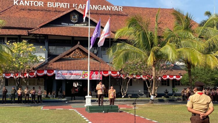 Kwarcab Karanganyar Gelar Upacara Hari Pramuka ke-65
