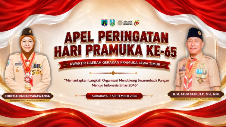 Apel Hari Pramuka ke-65 Kwarda Jatim Digelar di Unesa, Dorong Kebangkitan Pramuka Perguruan Tinggi