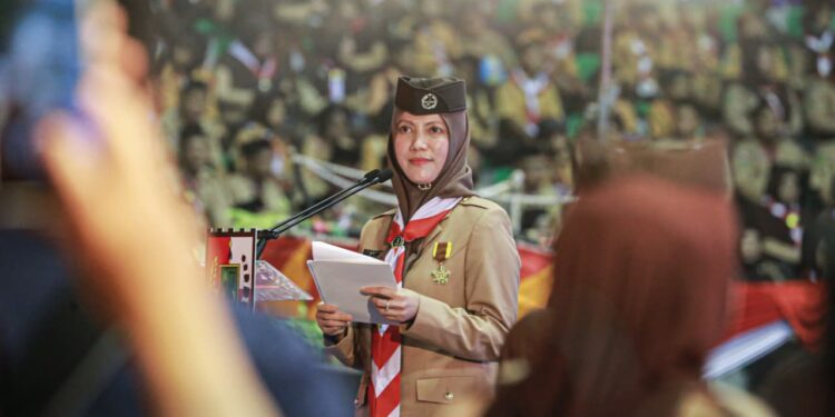 Sambutan Ketua Kwarcab Gerakan Pramuka Kota Pekanbaru Kak Hj. Sulastri A. S.Sos., MH.