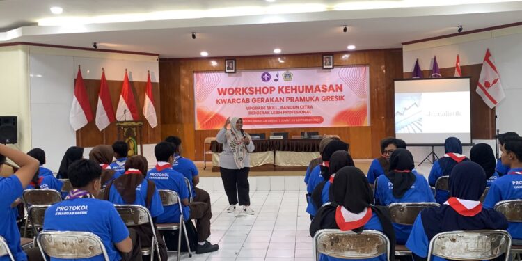 Cetak Insan Humas yang Kreatif dan Profesional, Kwartir Cabang Gresik Gelar Workshop Kehumasan