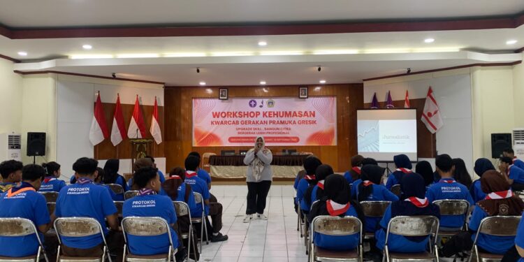 Cetak Insan Humas yang Kreatif dan Profesional, Kwartir Cabang Gresik Gelar Workshop Kehumasan