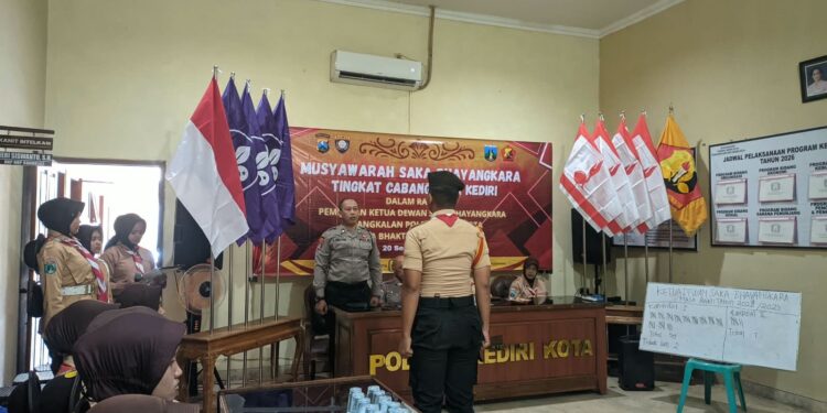 Wujudkan Kepemimpinan Berkelanjutan, Saka Bhayangkara Kota Kediri Gelar Musyawarah