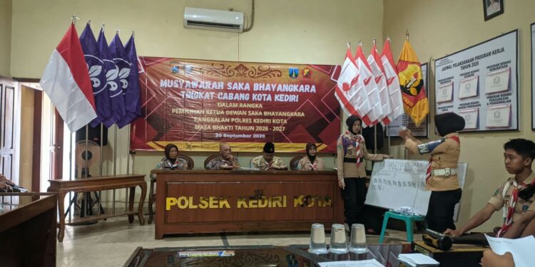 Wujudkan Kepemimpinan Berkelanjutan, Saka Bhayangkara Kota Kediri Gelar Musyawarah