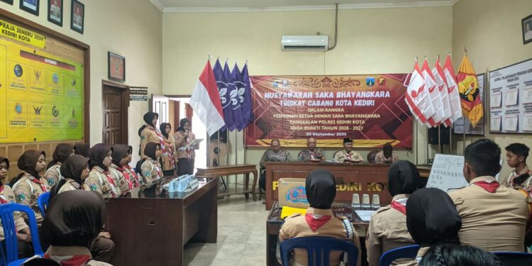 Wujudkan Kepemimpinan Berkelanjutan, Saka Bhayangkara Kota Kediri Gelar Musyawarah