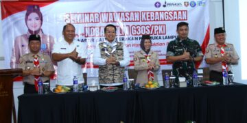 Gandeng Kodam Dan BNN Lampung. Kwarda Lampung Selenggarakan Seminar Wawasan Kebangsaan Bagi Pramuka Perguruan Tinggi
