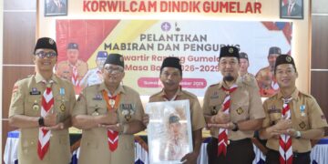 Ketua Kwarcab Lantik Pengurus Mabiran Gumelar, Aryanto Pimpin Kwarran 2026–2029