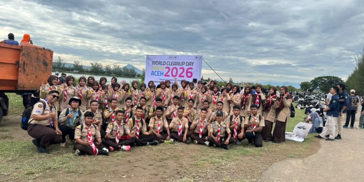 Pramuka MAN 2 Banda Aceh Turut Ambil Bagian dalam World Cleanup Day 2026 di Bantaran Krueng Lamnyong