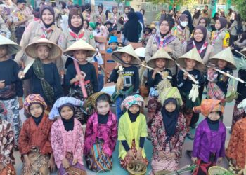 Pramuka Siaga Sd Inpres 12/79 Hulo Tampil Inspiratif Dalam Karnaval Pesta Siaga, Usung Pesan Ketahanan Pangan.