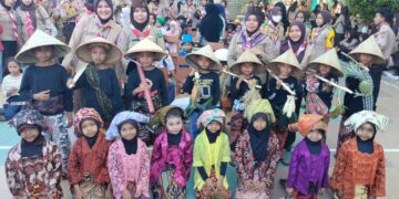 Pramuka Siaga SD Inpres 12/79 Hulo Tampil Inspiratif Dalam Karnaval Pesta Siaga, Usung Pesan Ketahanan Pangan.