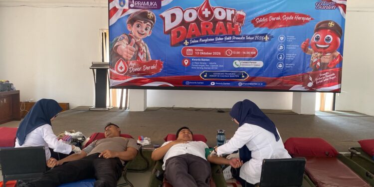 Kwarda Banten Gelar Donor Darah dalam Bulan Bakti Pramuka 2026, Bantu Penuhi Stok Darah