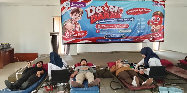 Kwarda Banten Gelar Donor Darah dalam Bulan Bakti Pramuka 2026, Bantu Penuhi Stok Darah