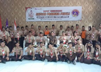 Perkuat Koordinasi Dan Konsolidasi, Kwarda Lampung Selenggarakan Rakor Satgas Pramuka Peduli