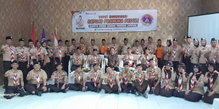 Perkuat Koordinasi Dan Konsolidasi, Kwarda Lampung Selenggarakan Rakor Satgas Pramuka Peduli