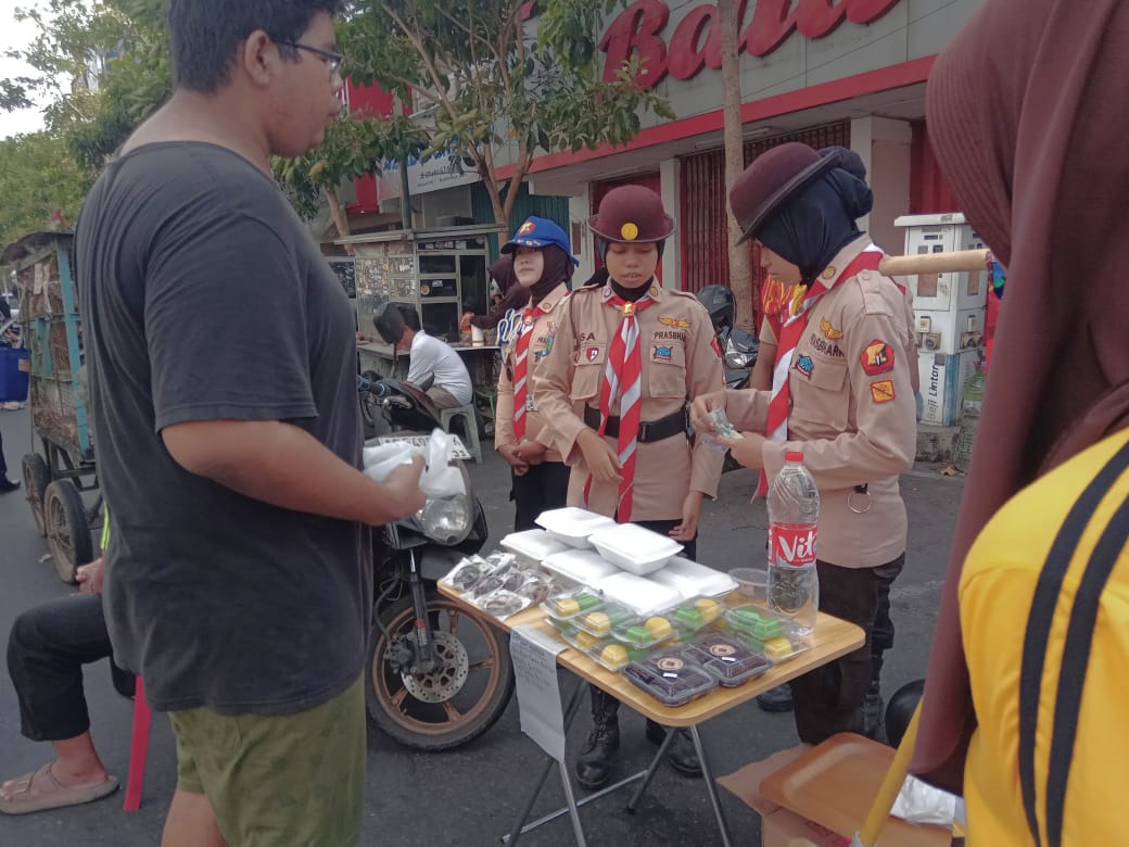 Tumbuhkan Kemandirian dan Jiwa Wirausaha, Saka Bhayangkara Kota Kediri Gelar Usaha di CFD