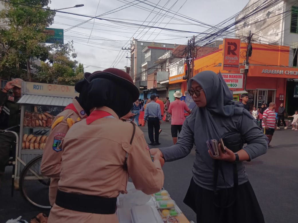 Tumbuhkan Kemandirian dan Jiwa Wirausaha, Saka Bhayangkara Kota Kediri Gelar Usaha di CFD