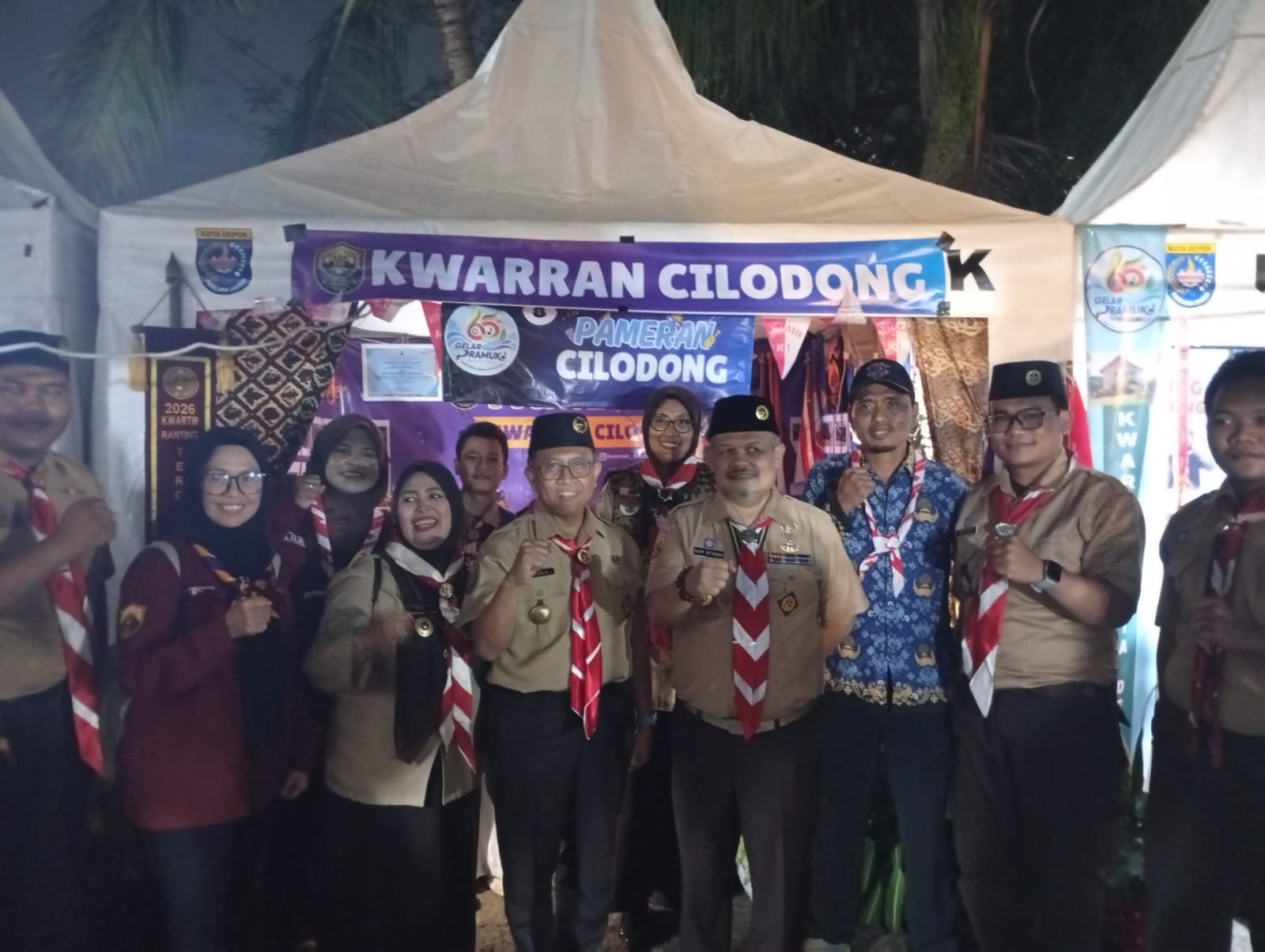 Pererat Kebersamaan dan Semarakkan Hari Pramuka ke-65, Ketua Kwarcab Kota Depok Kunjungi Stan Kwarran Cilodong
