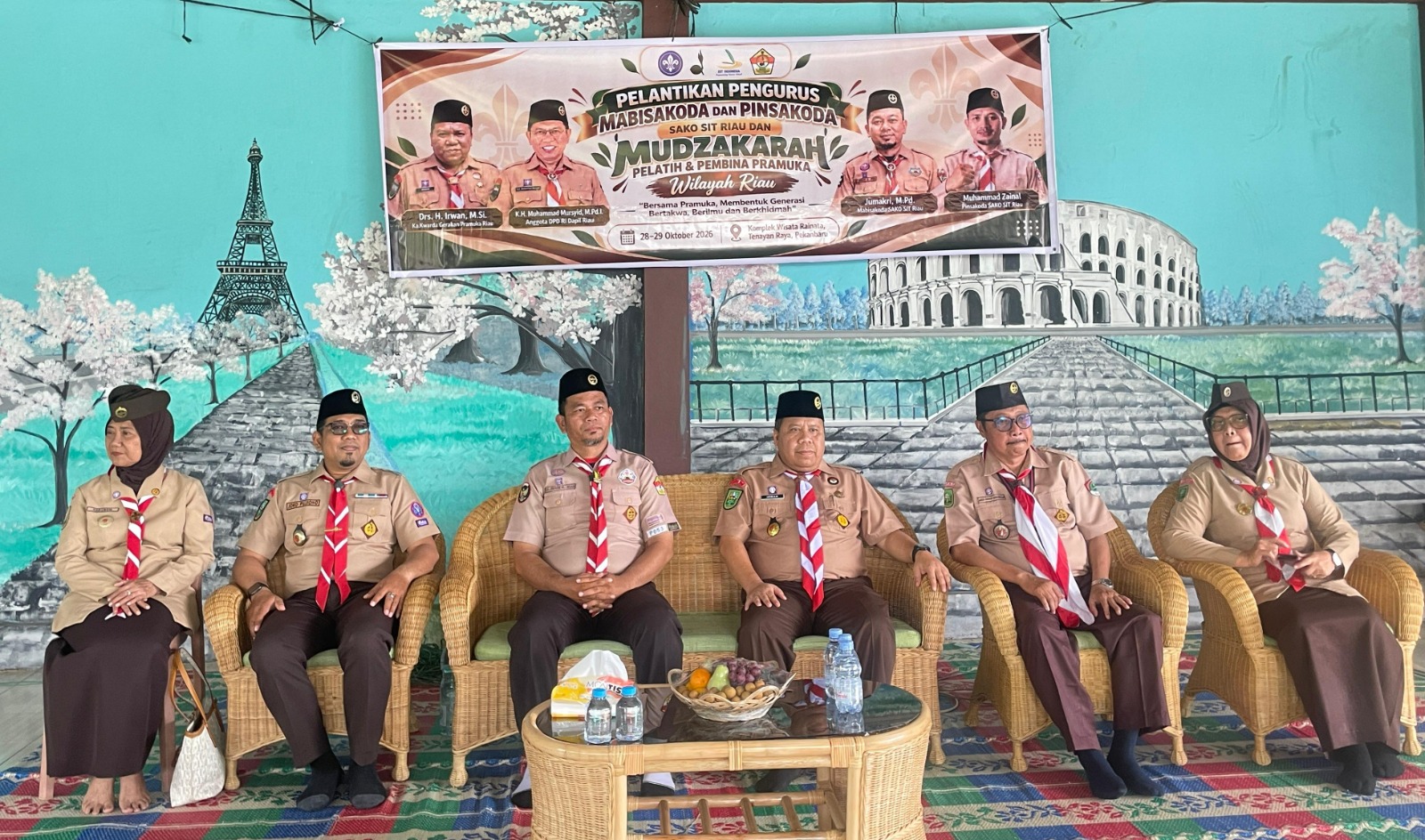 KETUA KWARDA RIAU LANTIK PENGURUS PINSAKODA PRAMUKA JSIT DAERAH RIAU DI WISATA RAINATA